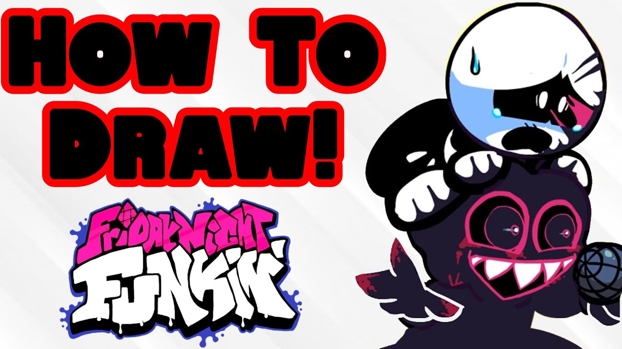 How To Draw Evil Skid And Pump From Friday Night Funkin Youtube