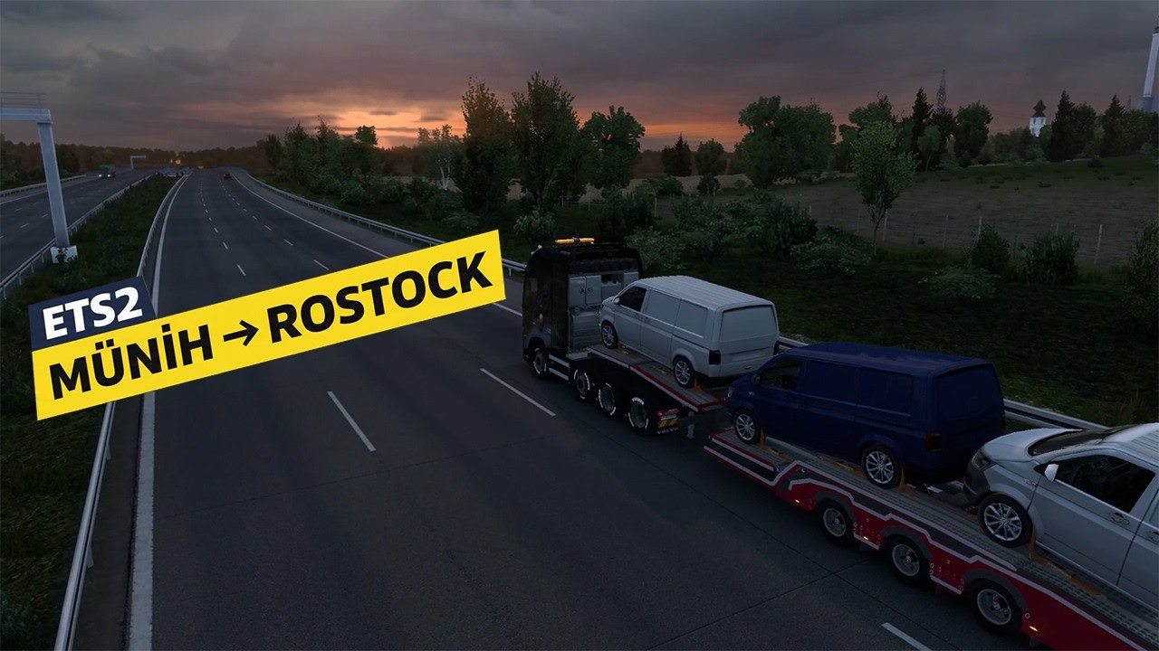 ETS2 | Almanya’yı baştan başa geçtim! | Münih → Rostock
