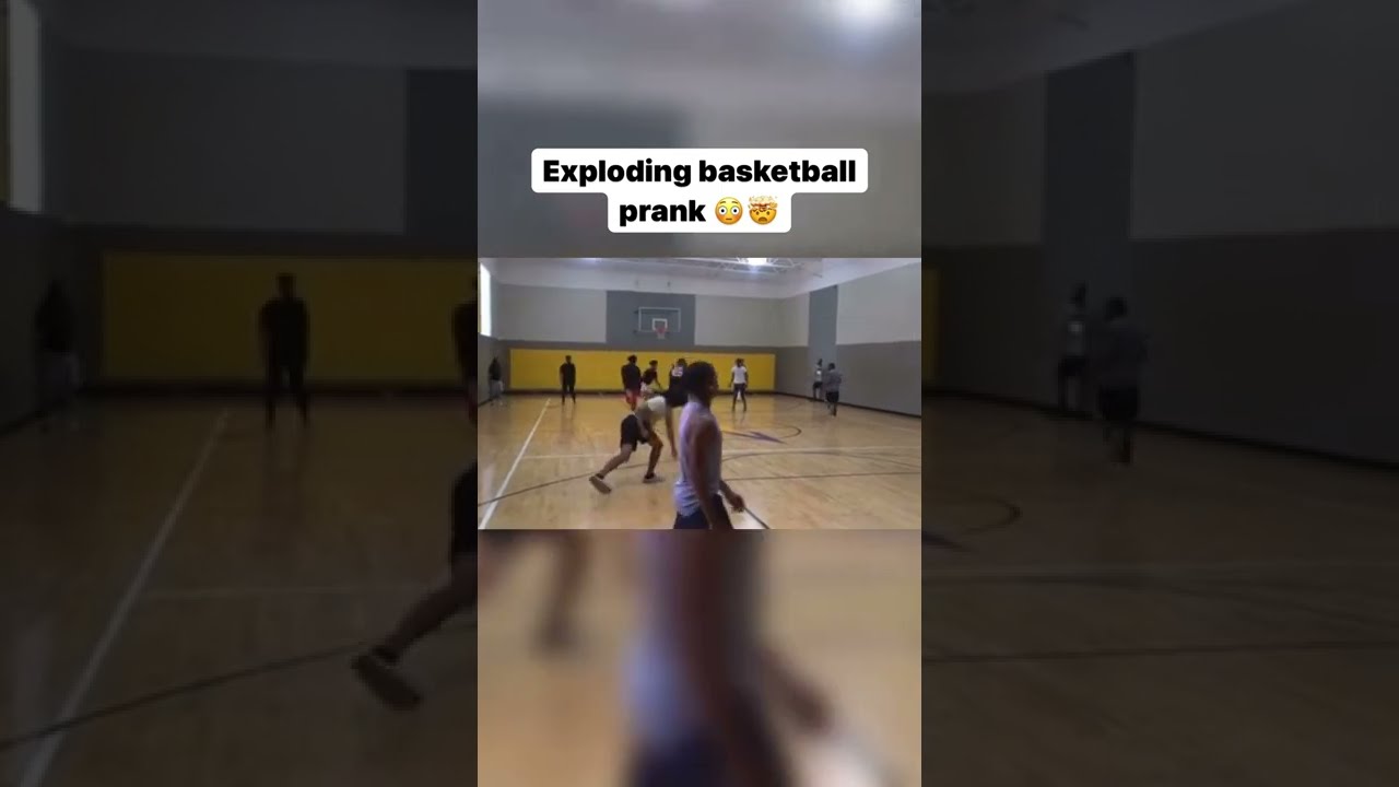 Exploding Basketball Prank During Pickup Game 