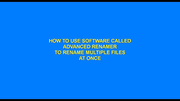How to use ADVANCED RENAMING SOFTWARE tutorial
