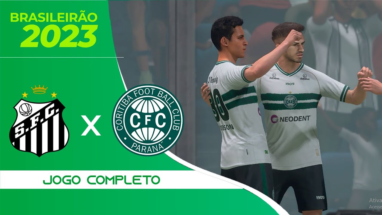 SANTOS X CORITIBA JOGO COMPLETO 29ª RODADA BRASILEIRÃO 2023 FIFA