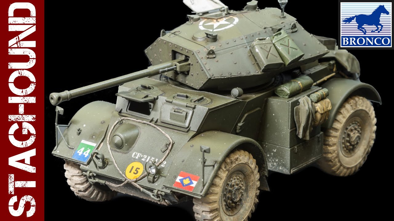 Бронеавтомобиль Staghound Mk III (модель Bronco в масштабе 