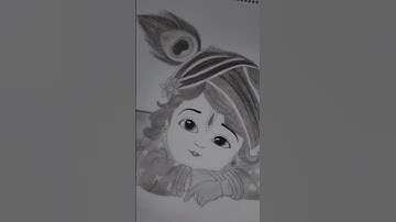 #little Krishna portrait #drawing#art #yt shorts #ytshorts