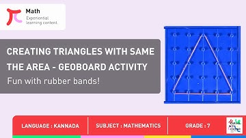 Creating triangles with same the area - Geoboard activity - ENGLISH