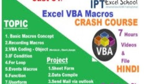 Learn Complete VBA Macros Power Programming with Sujeet Sir in Hindi Just From 51/-