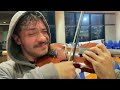 【4K】 Esperantisto Benĝi - a man from Costa Rica plays the violin