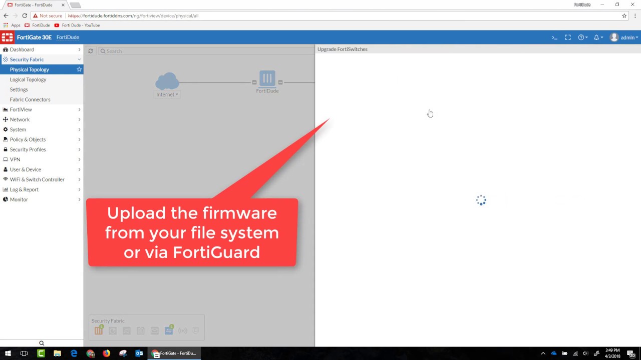 FortiGate 6.0 - Upgrading Firmware on a FortiSwitch