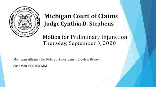Michigan Alliance for Retired Americans v Jocelyn Benson