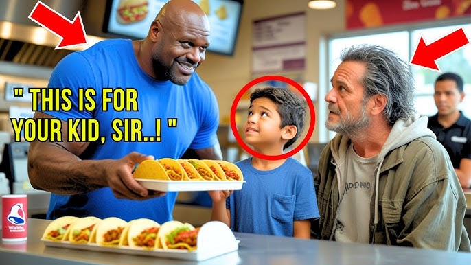 Father Can't Afford Son's Taco Bell Lunch, Until Big Shaq Steps In and Changed  His Life Forever... - YouTube