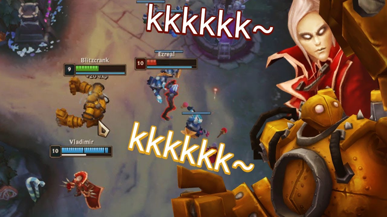 Blitz + Vladimir ADC… Ezreal Desistiu