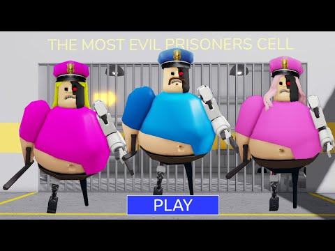 CYBORG BARRYS PRISON RUN Obby New Update Roblox - Police Girl All Bosses Battle FULL GAME #roblox