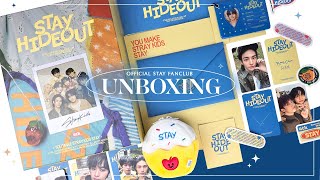 unboxing Stray Kids 4th Generation Official Fanclub ✧ STAY HIDEOUT 🏕️✨