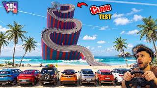 GTA 5 WHICH POWERFUL INDIAN CAR WILL CLIMB THIS CURVED ROAD CHALLENGE |GTA 5 ABHISHEKKZ GAMING screenshot 4