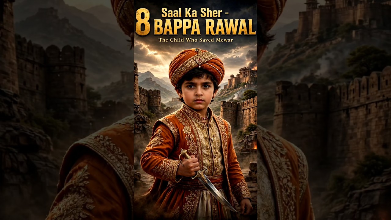8 Saal Ke Bache Ne Arab Ko Bharat Se Kaise Bhagaya? | Real Story of Bappa Rawal | #shorts🚩