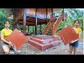 Girl turns old house into new p18 wooden house restoration  wooden house construction 2024