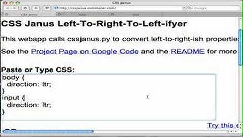 CSSJanus: Helping i18n and LTR to RTL