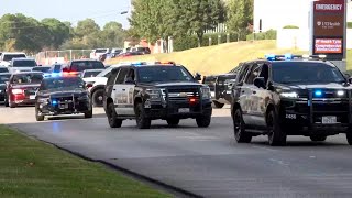 Motorcade escorts injured Jacksonville police officer home from hospital