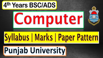 BSC/ADS Part 2 Computer Syllabus Paper Pattern Marks Books All Details Punjab University Bsc Ads