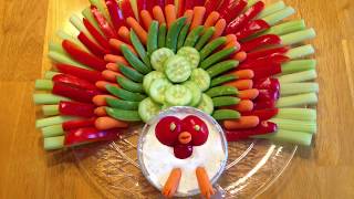 Time-lapse: Vegetable Turkey - Thanksgiving Celebration!