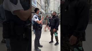 500 POUND BODYGUARD VS MALL SECURITY!! (kicked out for giving strangers free money) #shorts