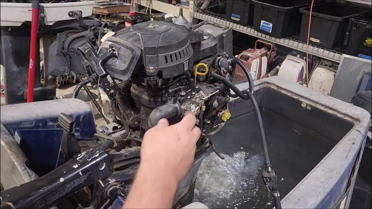 Evinrude 8 HP 4 Stroke - Duct Taped Back Together - YouTube