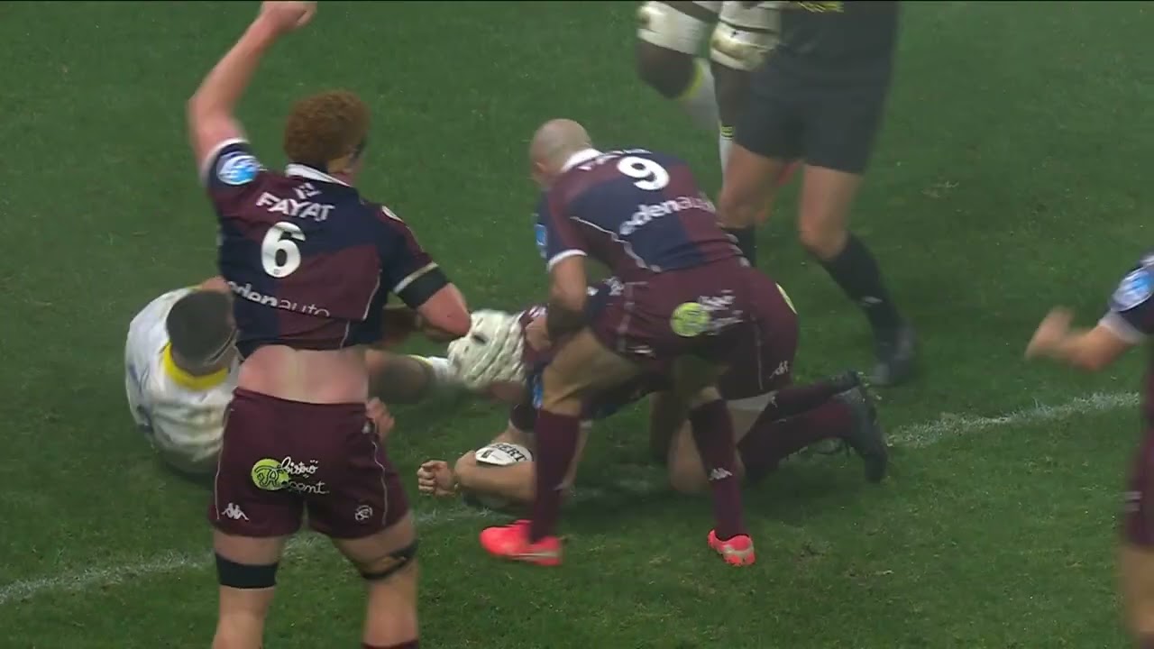 TOP 14 - Essai de Gaetan BARLOT (UBB) - ASM Clermont - Union Bordeaux-Bègles