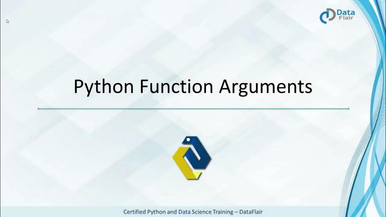 Python Function Arguments - YouTube