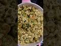 #bowtiepasta with spinach, chicken, shrimp, tomato, onions, and pesto sauce #italianfood #pasta