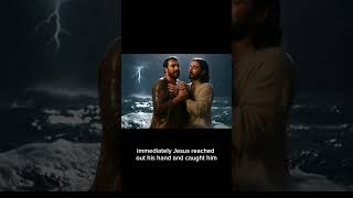 Jesus walks on water but Peter failed without faith. Part 2. #jesuschrist #aianimation