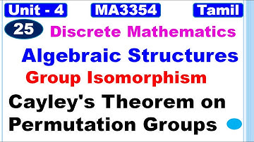 Discrete Mathematics |Algebraic Structures|Group Isomorphism |Cayley
