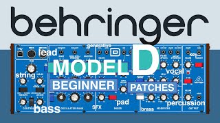 Celebrity Behringer MODEL D - 42 PATCHES for Bass Lead Pad Brass String Keyboard Vocal Drum Generative SFX Profile