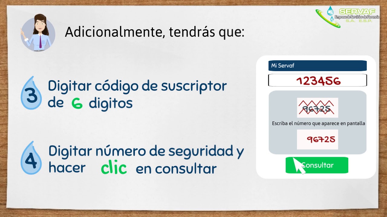 aprende a consultar la factura en linea servaf s a e s p youtube
