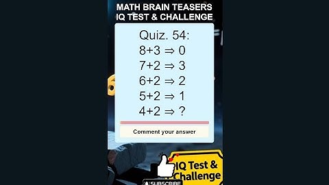 Math Brain Teasers: IQ Test & Challenge #mathquiz #mathpuzzle