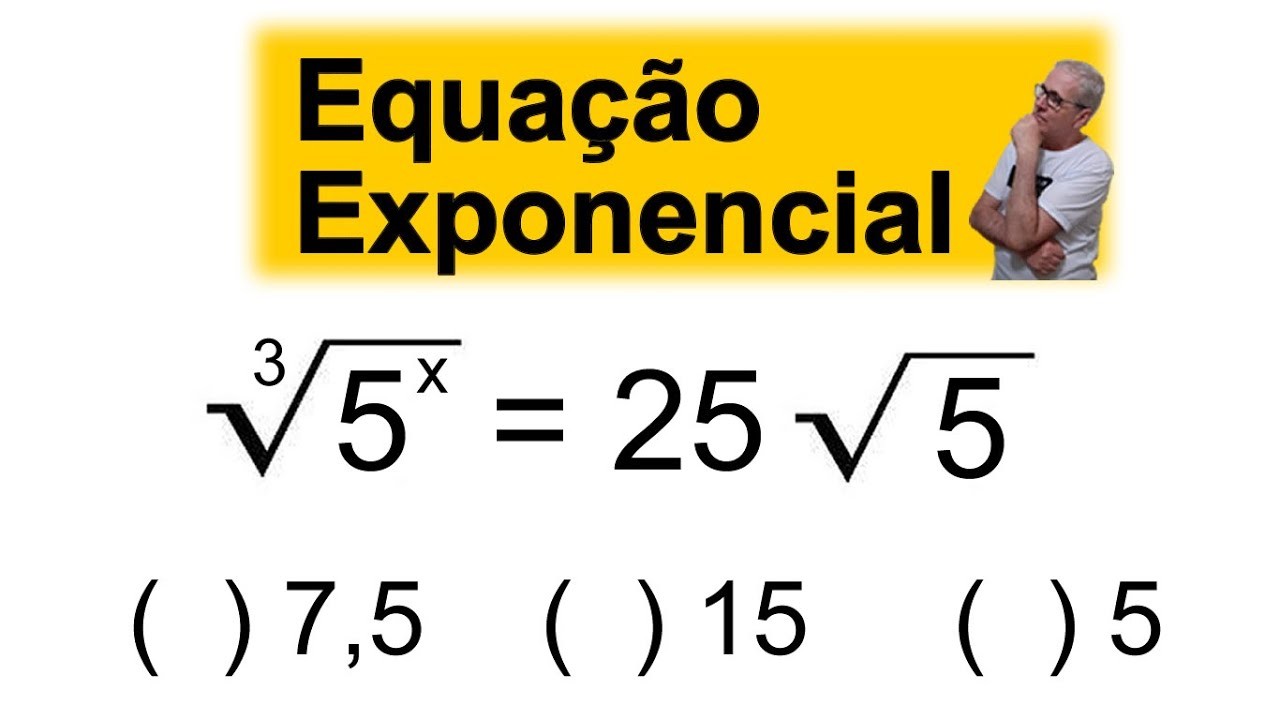 GRINGS ☑ EQUAÇÃO EXPONENCIAL COM RAIZ @omatematico.com
