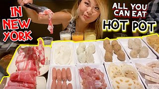 ALL YOU CAN EAT HOT POT IN New York City!!! 99 Favor Taste in Brooklyn, NY!! #RainaisCrazy