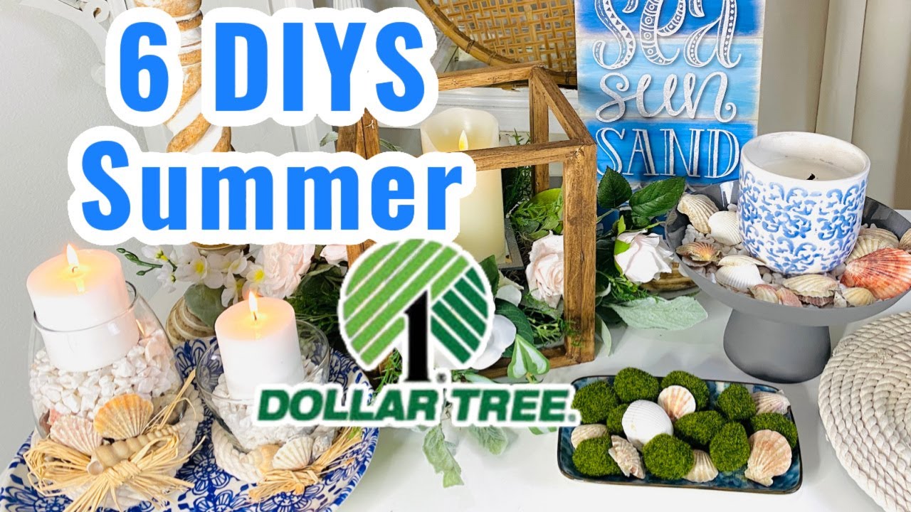 💙6 DIY Dollar Tree SUMMER DECOR CRAFTS💙Romantic Home DIY YouTube