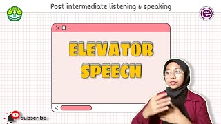 Elevator Speech | Umi Nadra
