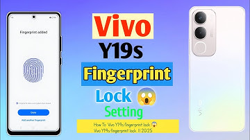 How To vivo y19s fingerprint lock || 😱 2025