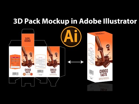 3D Box Packing Mockup In Adobe Illustrator