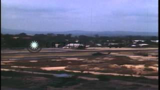 United States Air Force C-123 Providers Take Off And Land At Kontum Airfield In K...hd Stock Footage