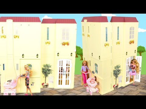 Parler maison de poupée - Maison intelligente de la famille heureuse poupées Barbie