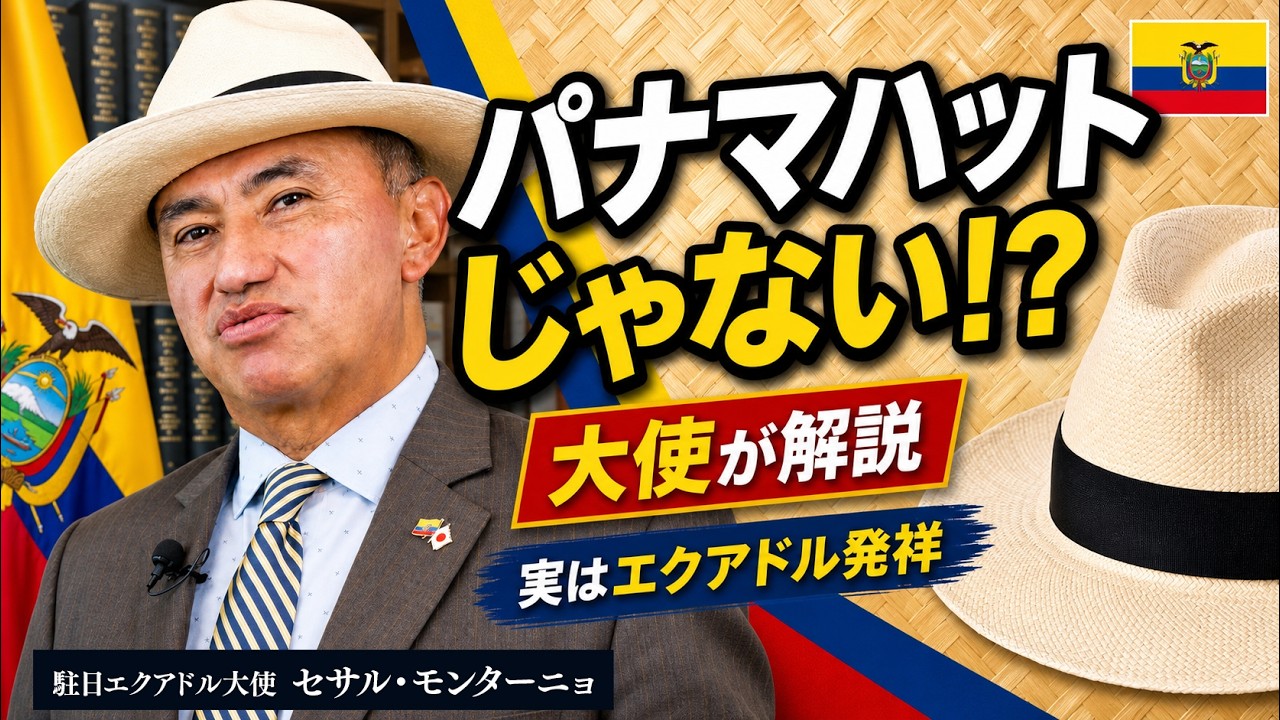 大使が解説】パナマハットじゃない!? 実はエクアドル発祥「トキージャ