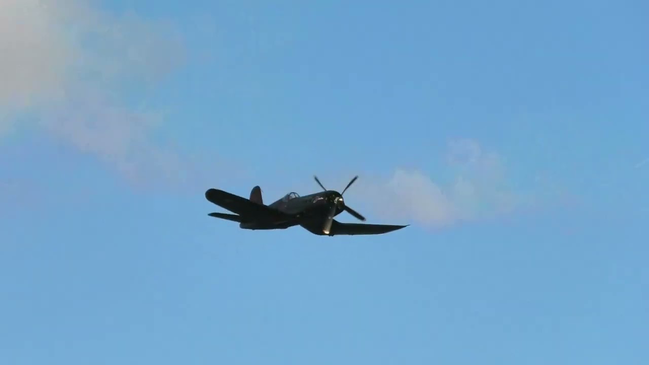 F4U-5 Corsair Spectacular Warbird display with 2400 hp R2800 Sound! at Gelnhausen Airshow 2024