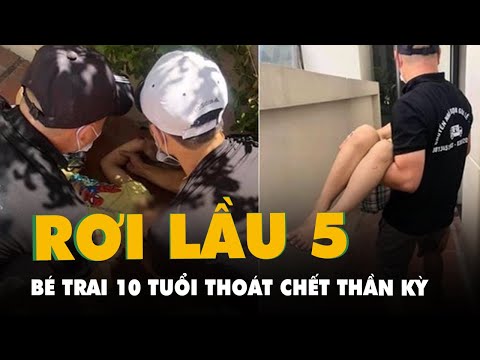 Video Bé trai 10 tuổi rơi từ tầng 5 chung cư thoát chết thần... - youtube