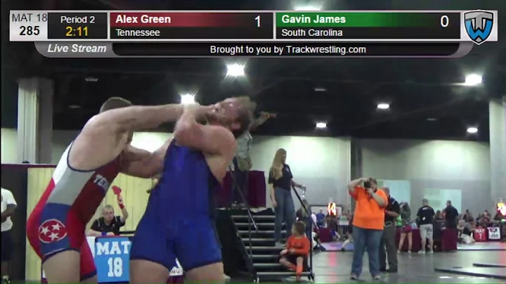 1110 Junior Men 285 Alex Green Tennessee vs Gavin ...