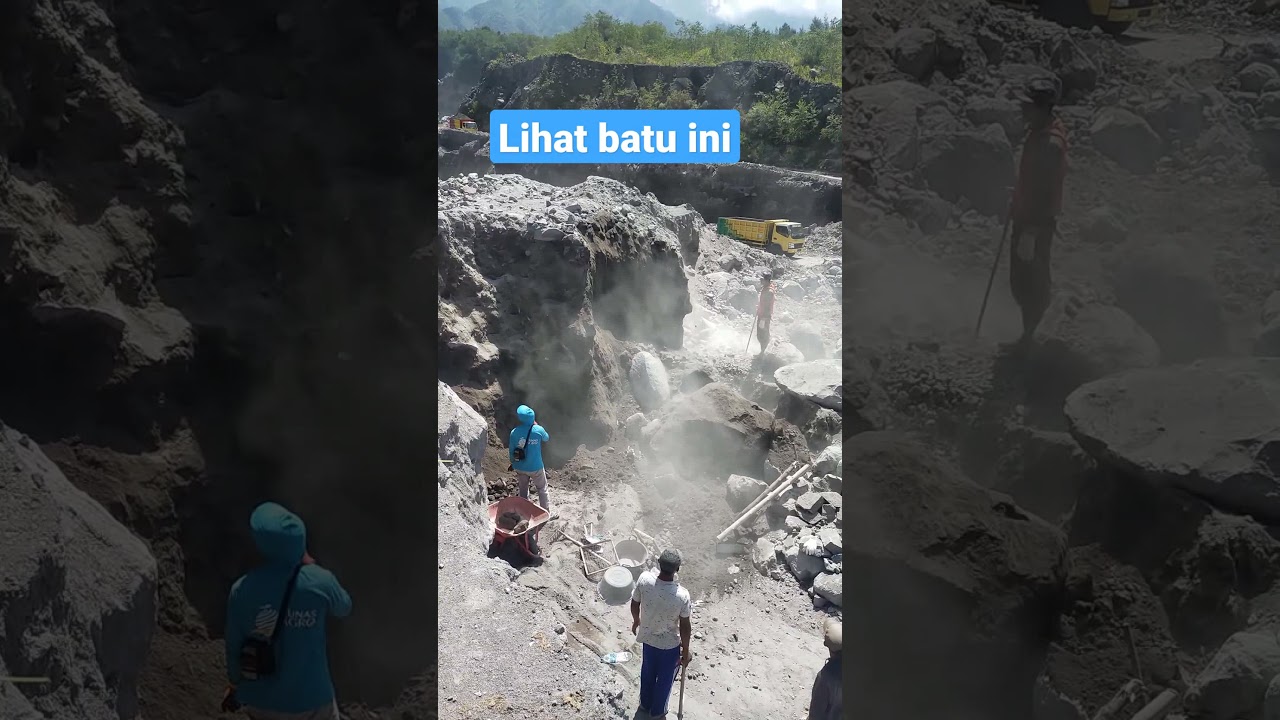 Detik detik batu besar ambrol