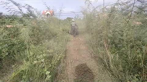 Máy cắt cỏ trục băm đường cắt 1, 2 mét động cơ Honda GX630