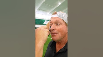 Jaxson Dart does Gruden’s Eye Black presented by @Chevrolet #ad #Chevy #Silverado