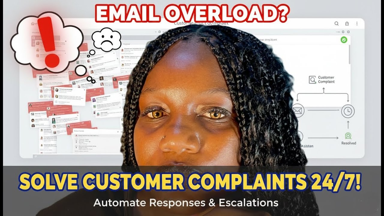 Make.com customer support email automation workflow diagram