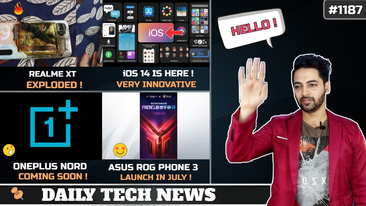 Realme XT Explode💥,Oneplus Nord Launch,iOS 14 Copied From Android🤷‍♀️,ROG Phone 3 Launch,Realme AIoT